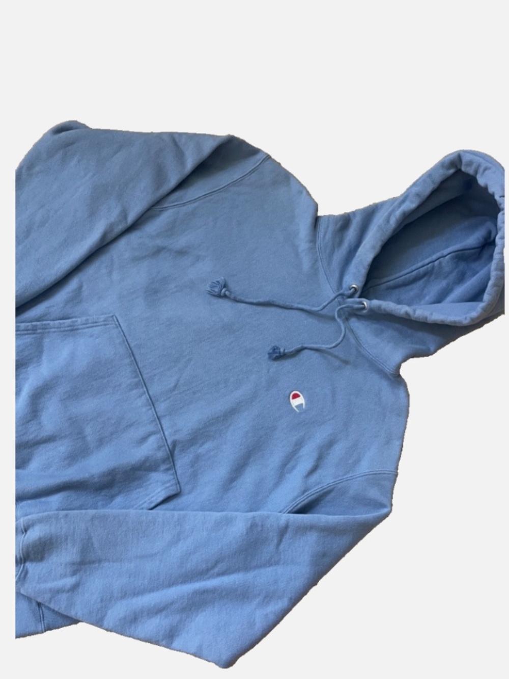 Champion Reverse Weave Pullover Hoodie Sweatshirt Size Large Blue - Picture 2 of 5